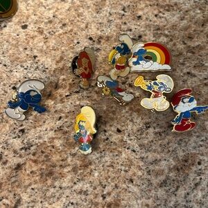 Vintage Smurf pin lot